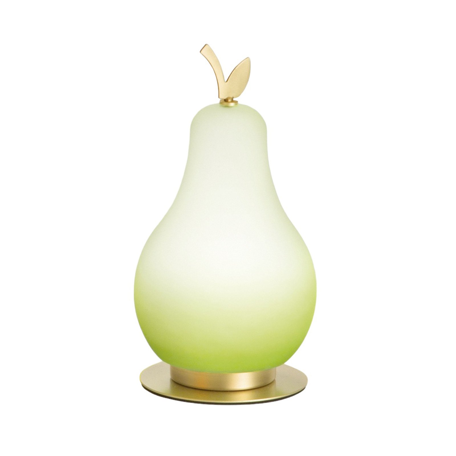 Wilma LED galda lampa, zaļa/masīvkoka, spuldzes formas, aptumšojama