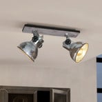 Barnstaple industrial ceiling light, 2-bulb