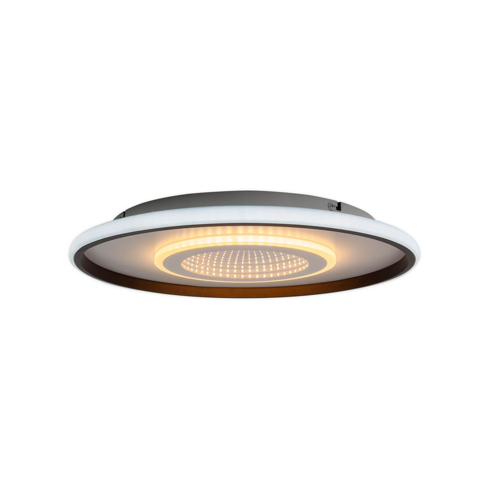 LED-Deckenlampe Redona, weiß/schwarz, Ø 50 cm, CCT, 3D