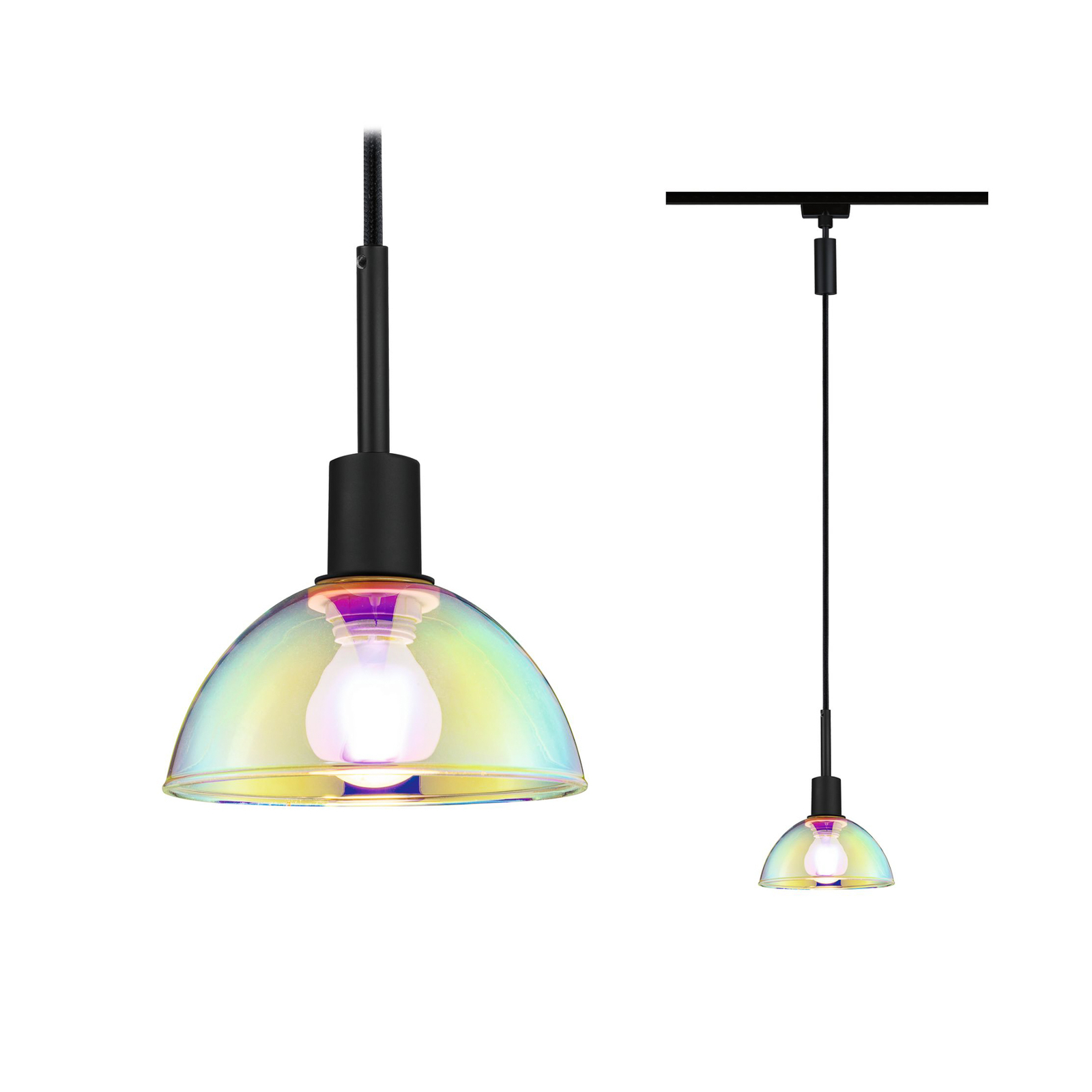 Paulmann URail Pendel Sarrasani, Glas dichroic