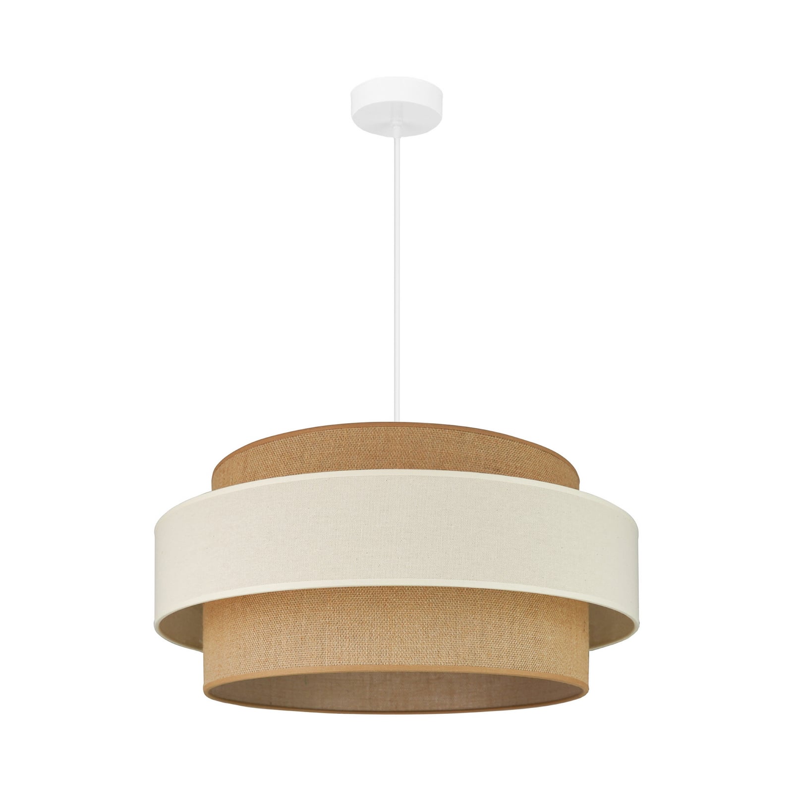 Pendellampe Space, beige/creme, 1-flammig, Textil, E27