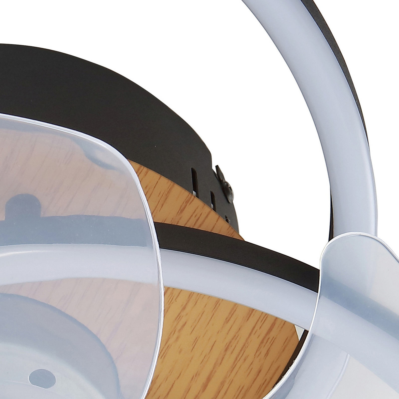 Lomana LED Ceiling Fan CCT Black - Lindby