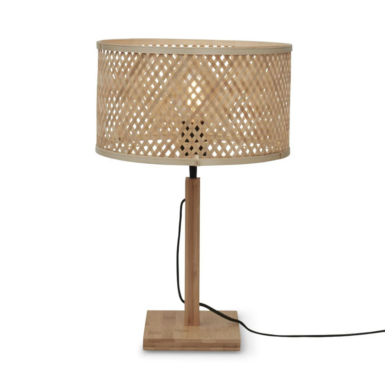 Stolová lampa GOOD & MOJO Java, prírodná farba, bambus, podstavec