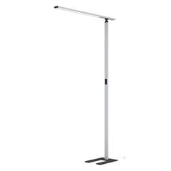 Prios Zyair LED kontoripõrandavalgusti, hõbedane 108,4 cm