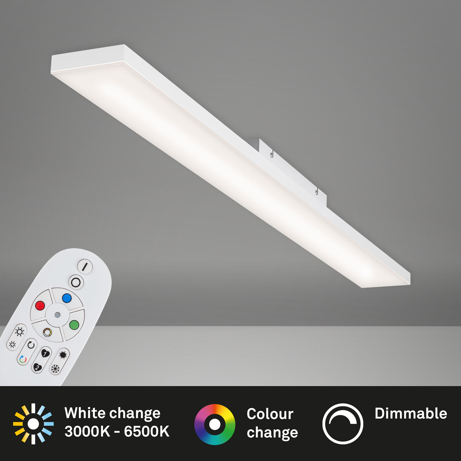 LED-taklampe Frameless RGBW, 120x10cm
