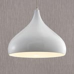 Lampa wisząca Lindby Ritana, biały, metal, Ø 31 cm, E27