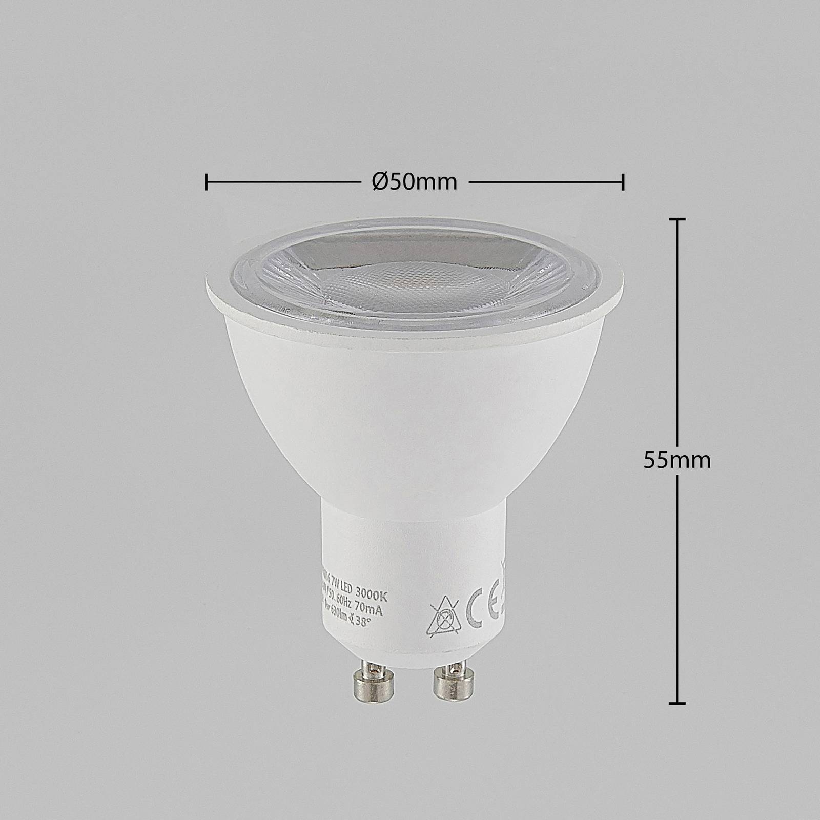 LED reflektor GU10 7 W 3000 K 120° 10-es készlet