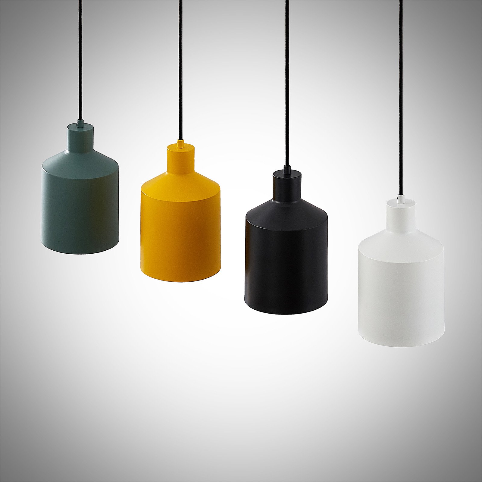 Tirane Pendant Black/White/Green/Yellow - Lindby