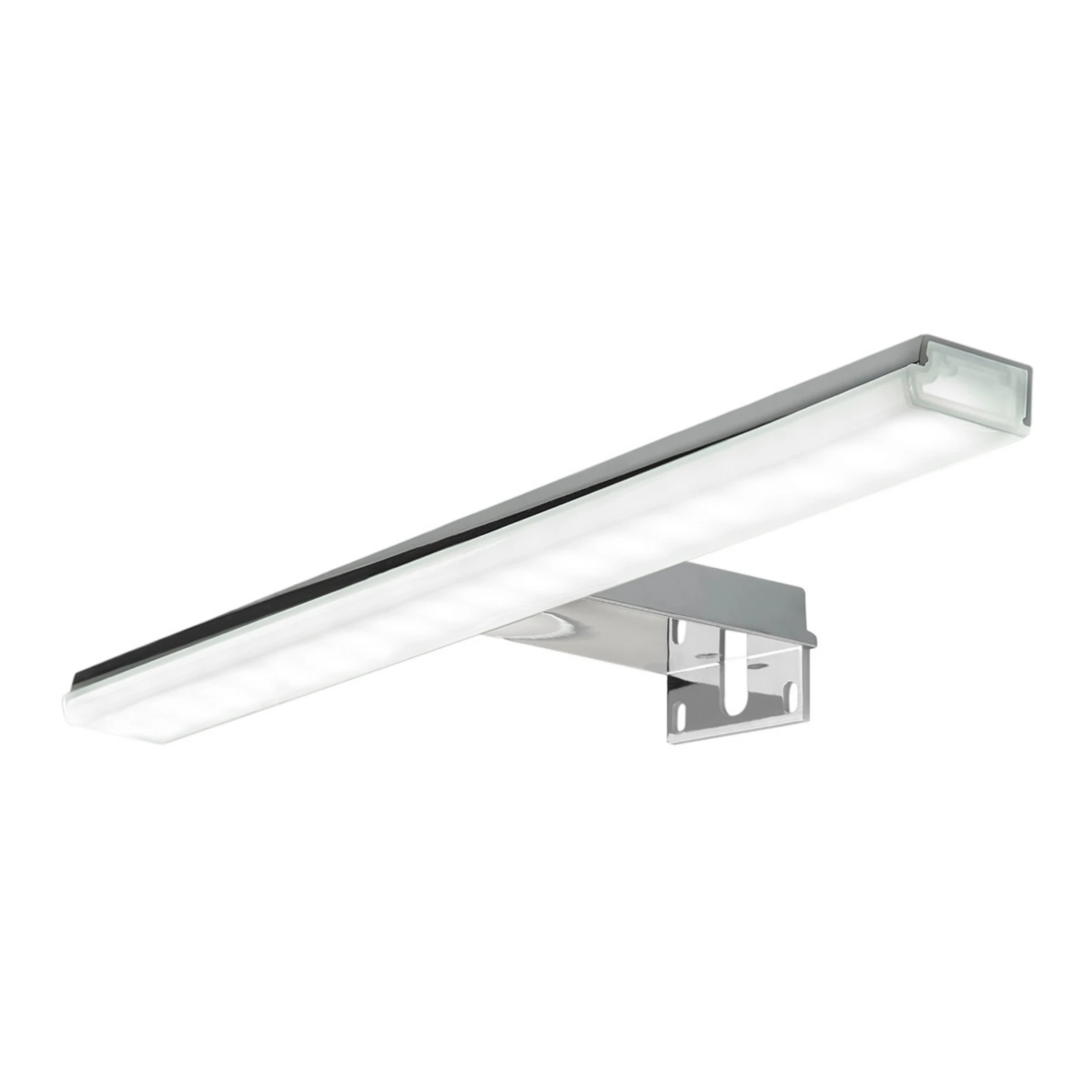 LED-Spiegelleuchte Pandora, chrom, Breite 30,8 cm