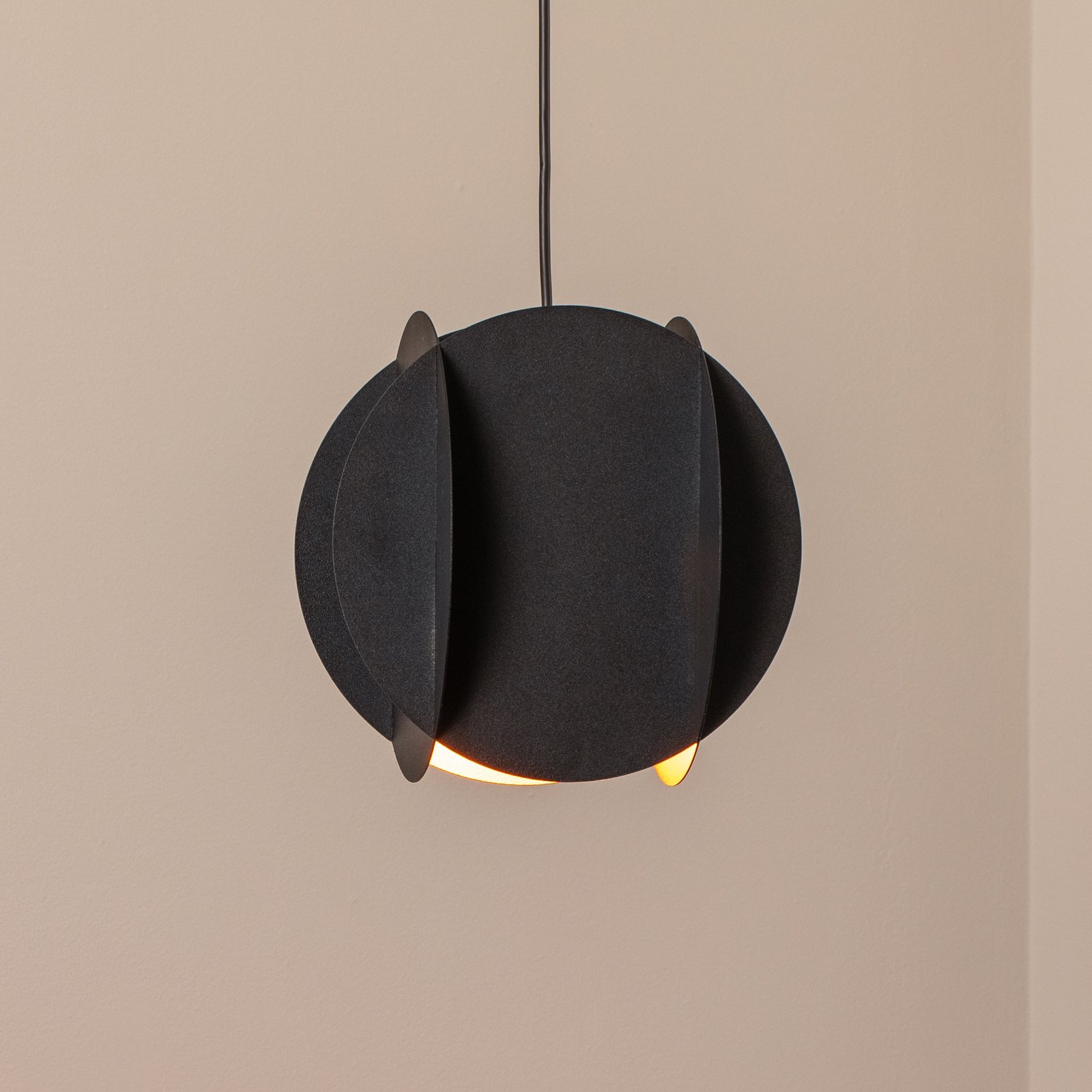 Hanglamp Corner, zwart, 25 x 25 cm, metaal, E27