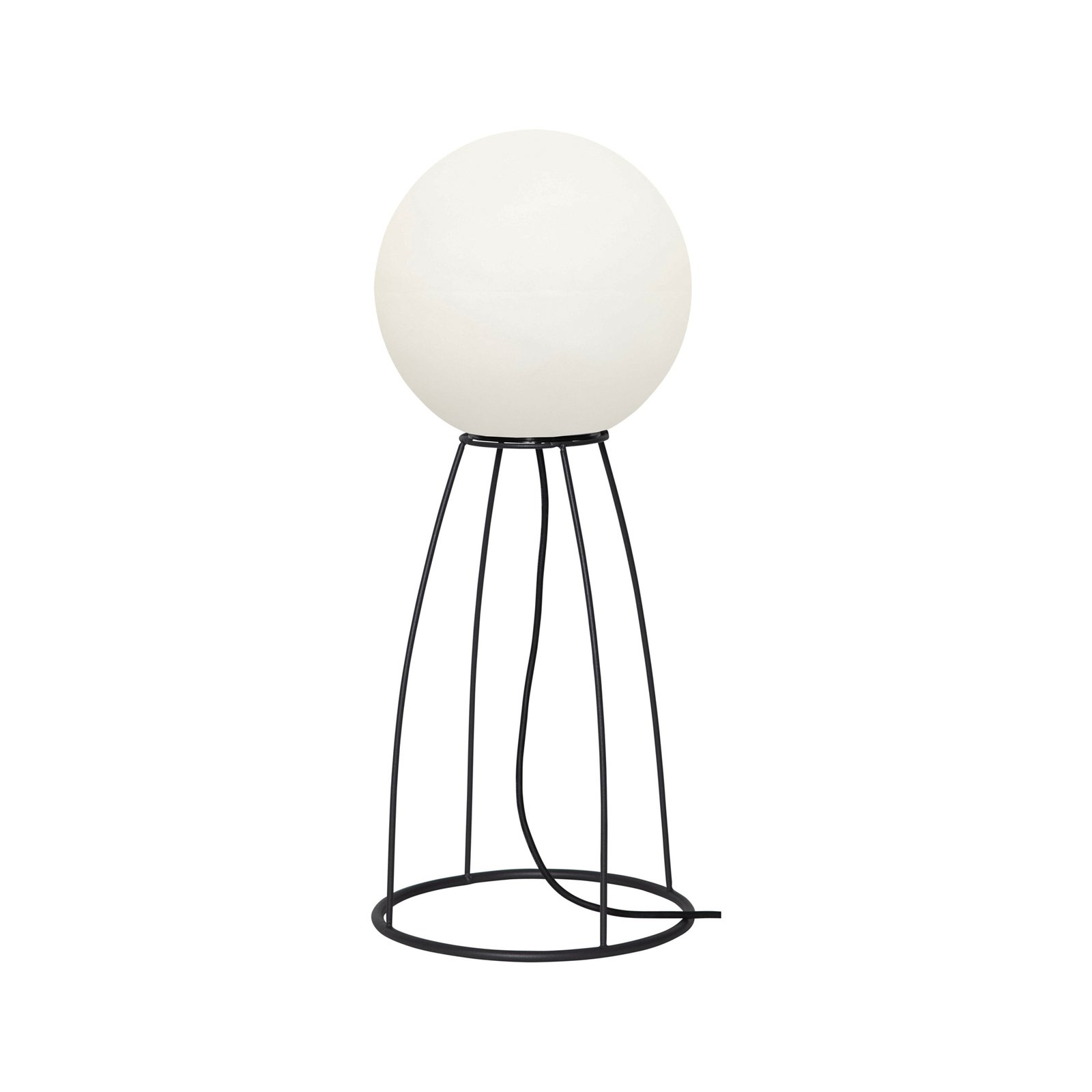 Patio lamp Mallorca 70 cm zwart/wit kunststof/metaal