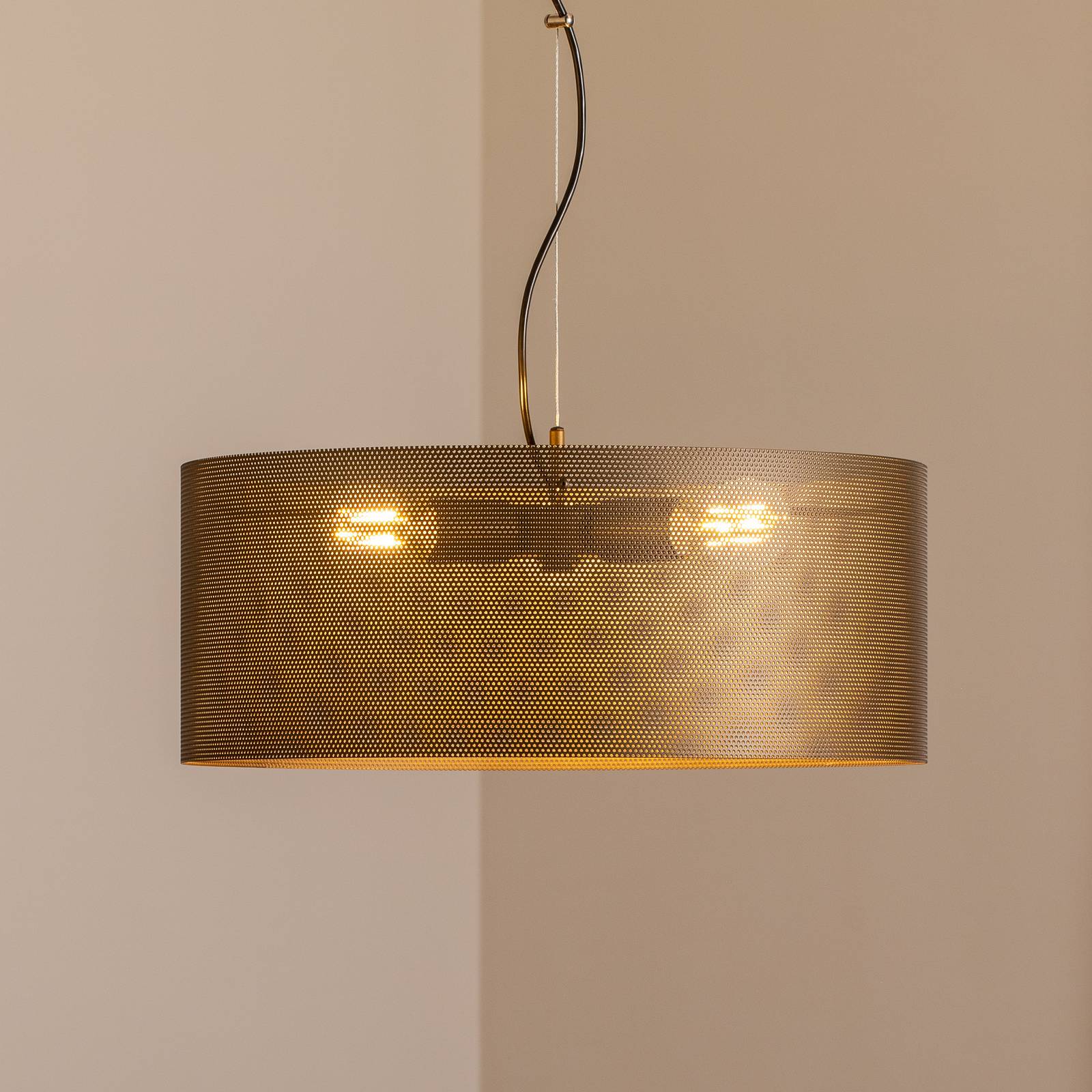 Żyrandol Zofia, brąz kawowy, metal, Ø 50 cm, 3-punktowa, E27