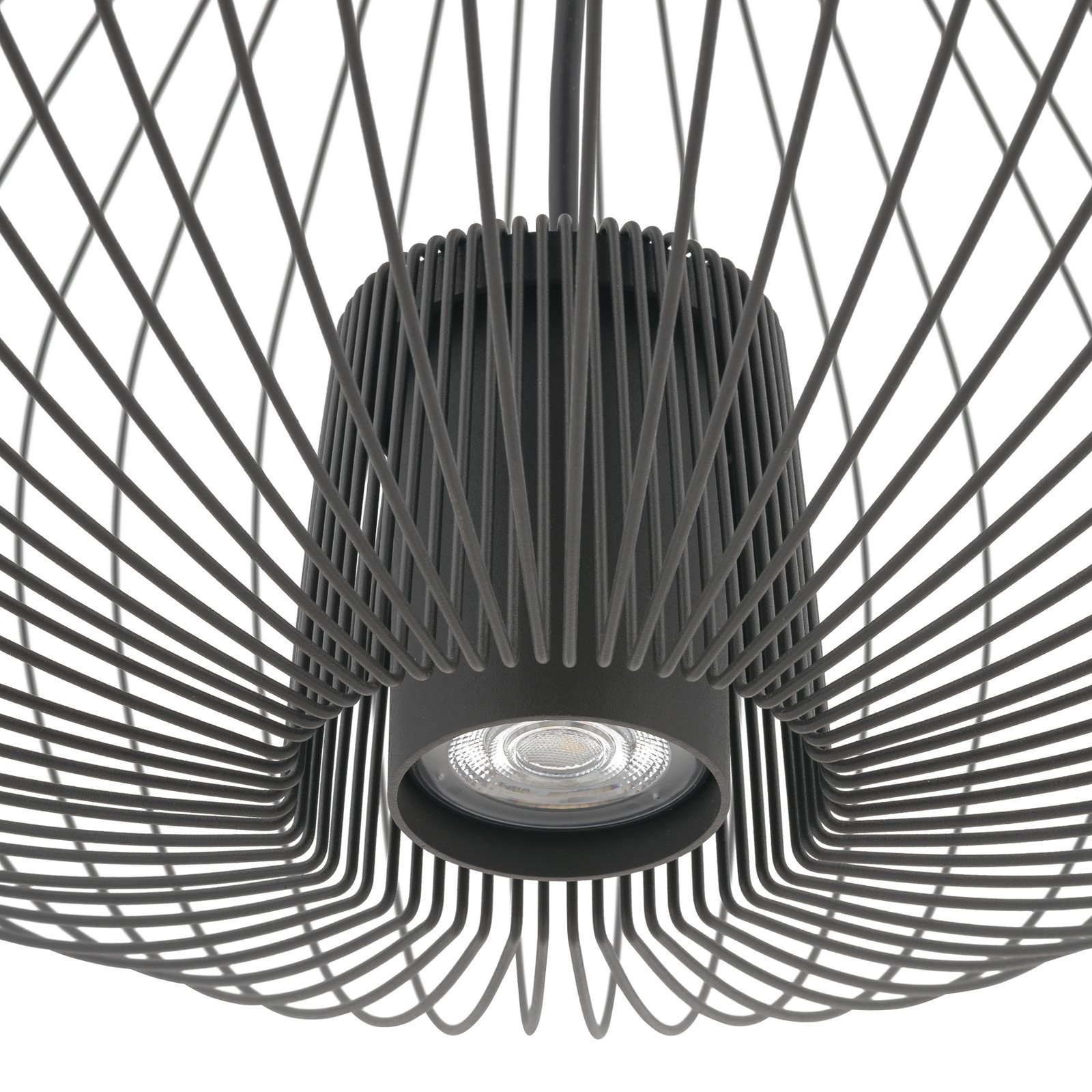 Pumpkin L pendant light, dark grey, Ø 70 cm, metal, GU10