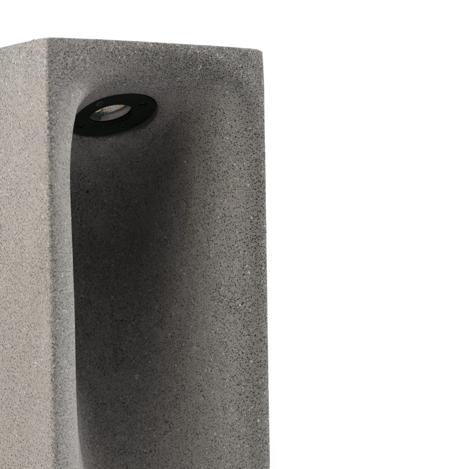 LED pedestal light Grot, 3000K, grey, concrete, IP55, height 40 cm