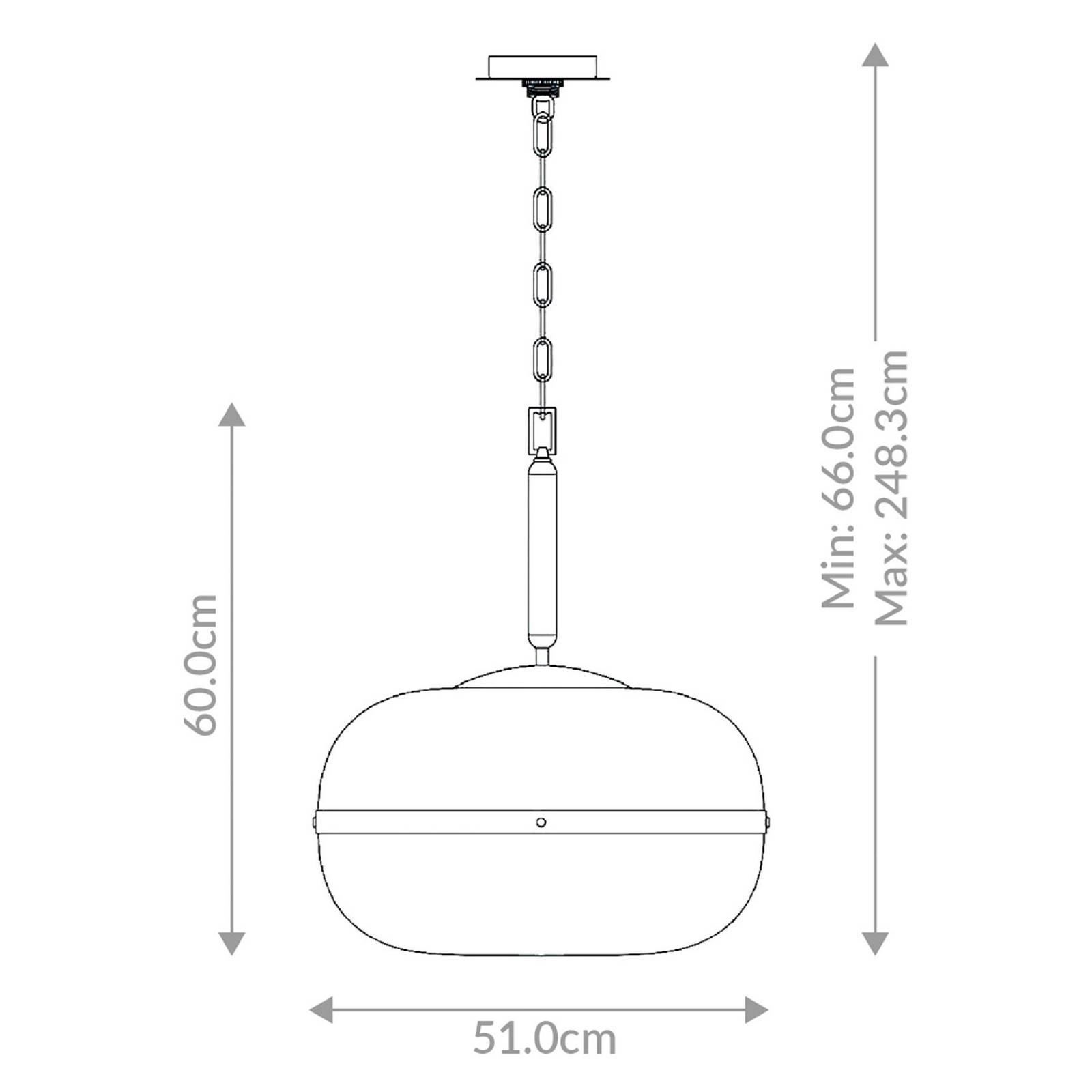  Quintiesse Hängeleuchte Nottingham, Messing Antik, ø 51 Cm, Glas/metall 