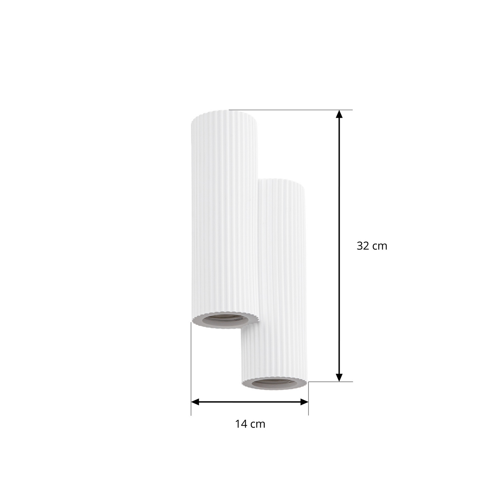 Aplică de perete Lindby Piper, albă, înălțime 32 cm, 4 x GU10, gips Aplică de perete Lindby Piper, albă, înălțime 32 cm, 4 x GU10, gips