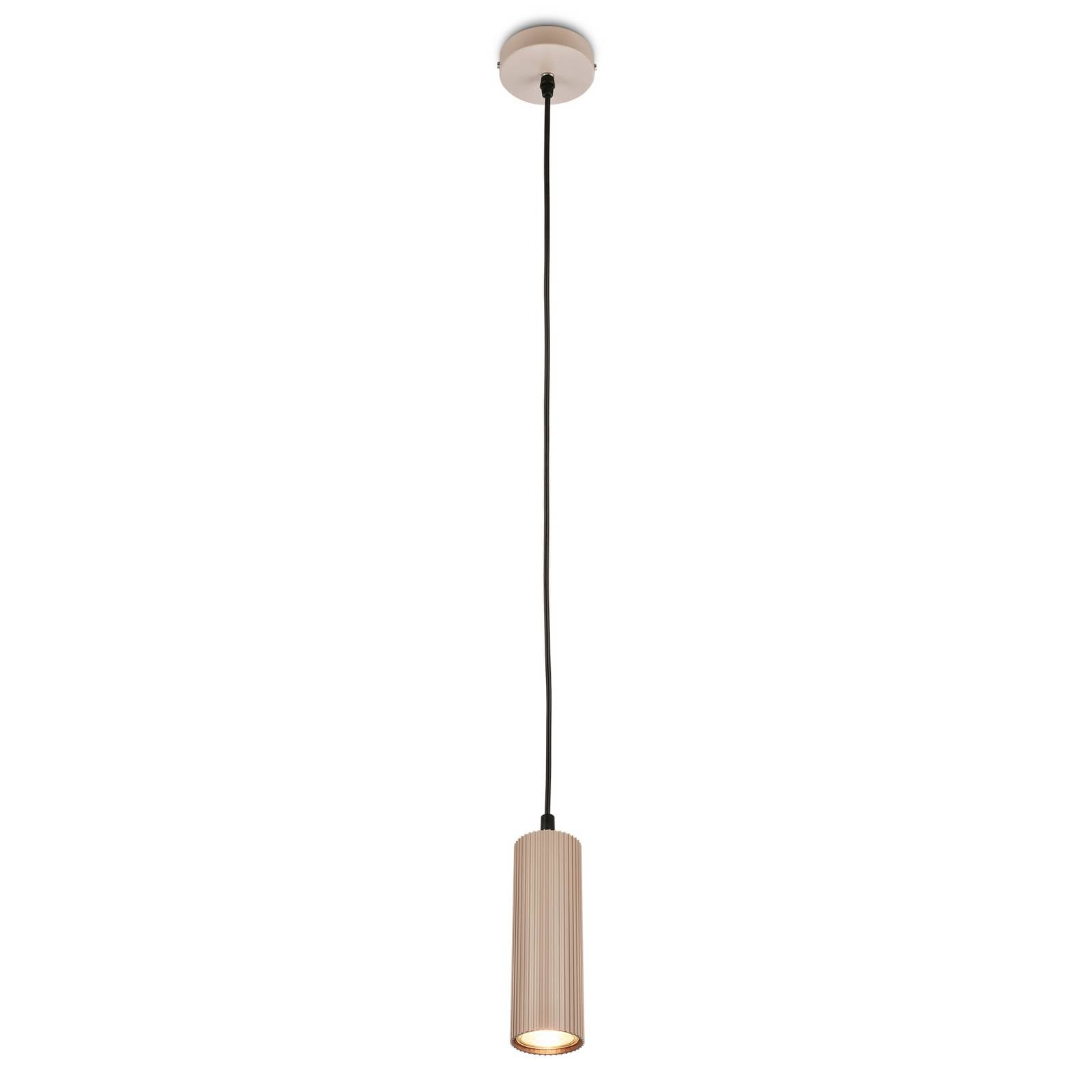 Hängeleuchte Ida, beige, 1-flammig, Ø 10 cm, GU10