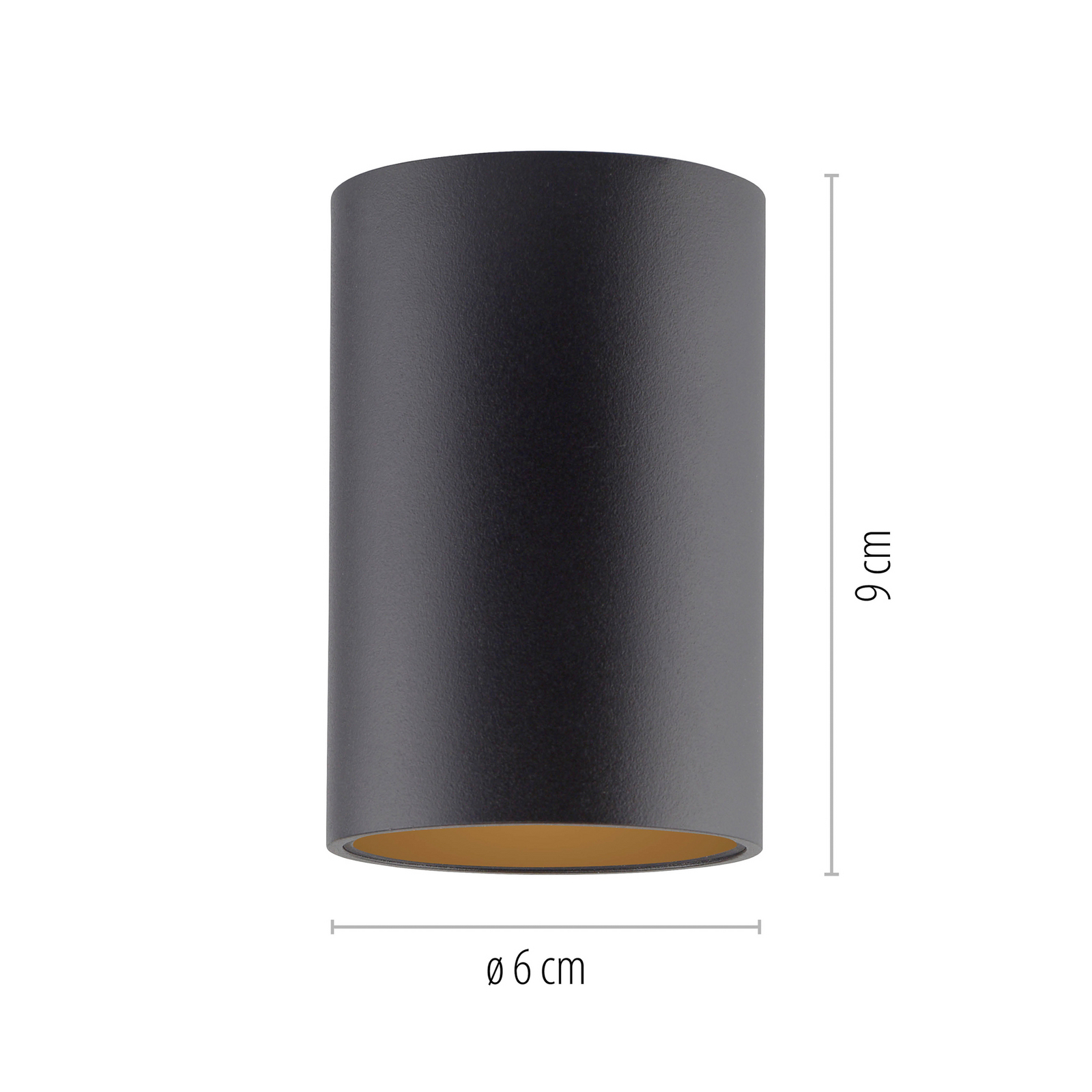 PURE LED лампа за баня Point, черна, Ø 6 cm, метал, IP44