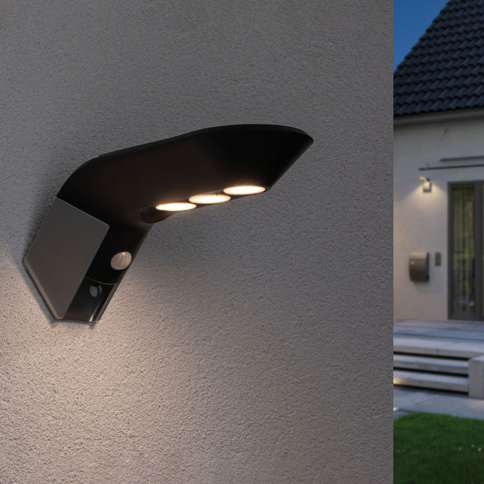 Soley LED solar outdoor wall lamp anthracite
