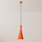 Tom pendant light, orange, metal, Ø 19 cm, E27