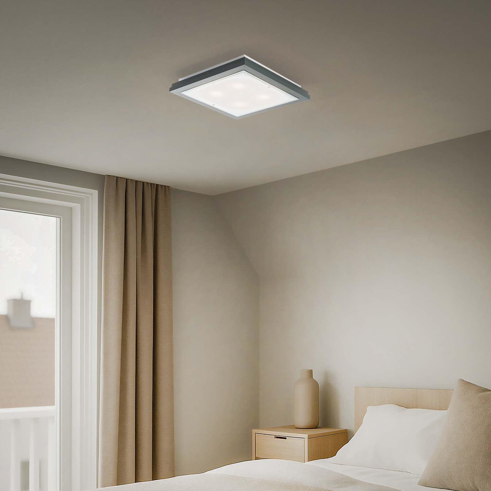 Laevalgusti Tally, laius 42 cm, salvei roheline, puit, E27