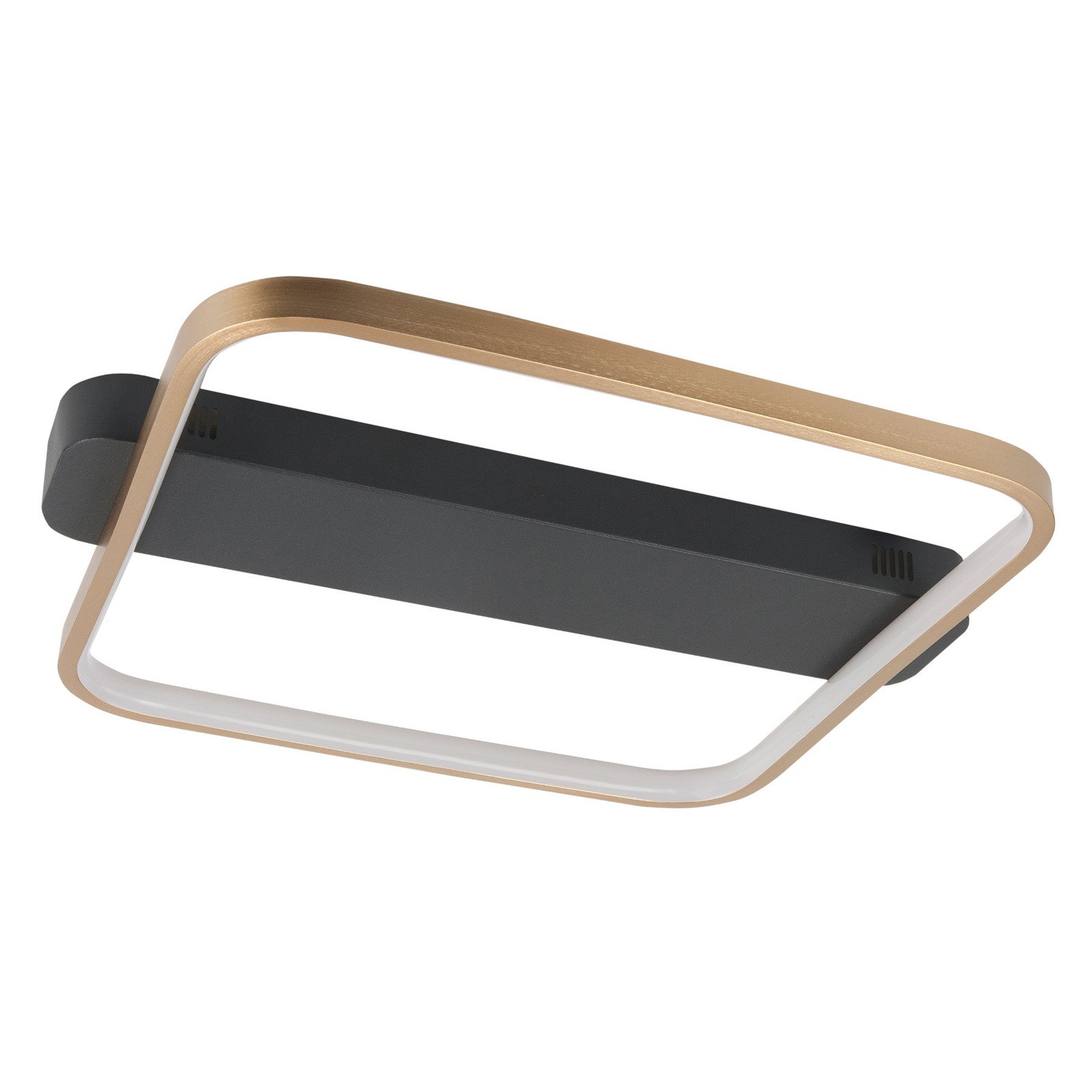 Plafonieră cu LED Ascona negru/auriu 28 W