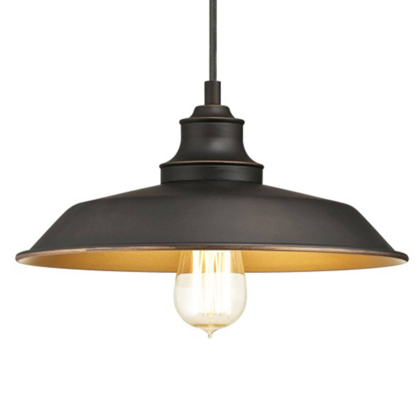 Westinghouse lampa wisząca Iron Hill czarna 1-pkt.