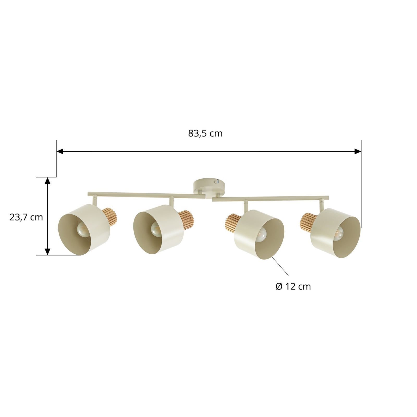 Lenja ceiling spotlight, E14, beige, 4-bulb, metal - Lindby Lenja ceiling spotlight, E14, beige, 4-bulb, metal - Lindby