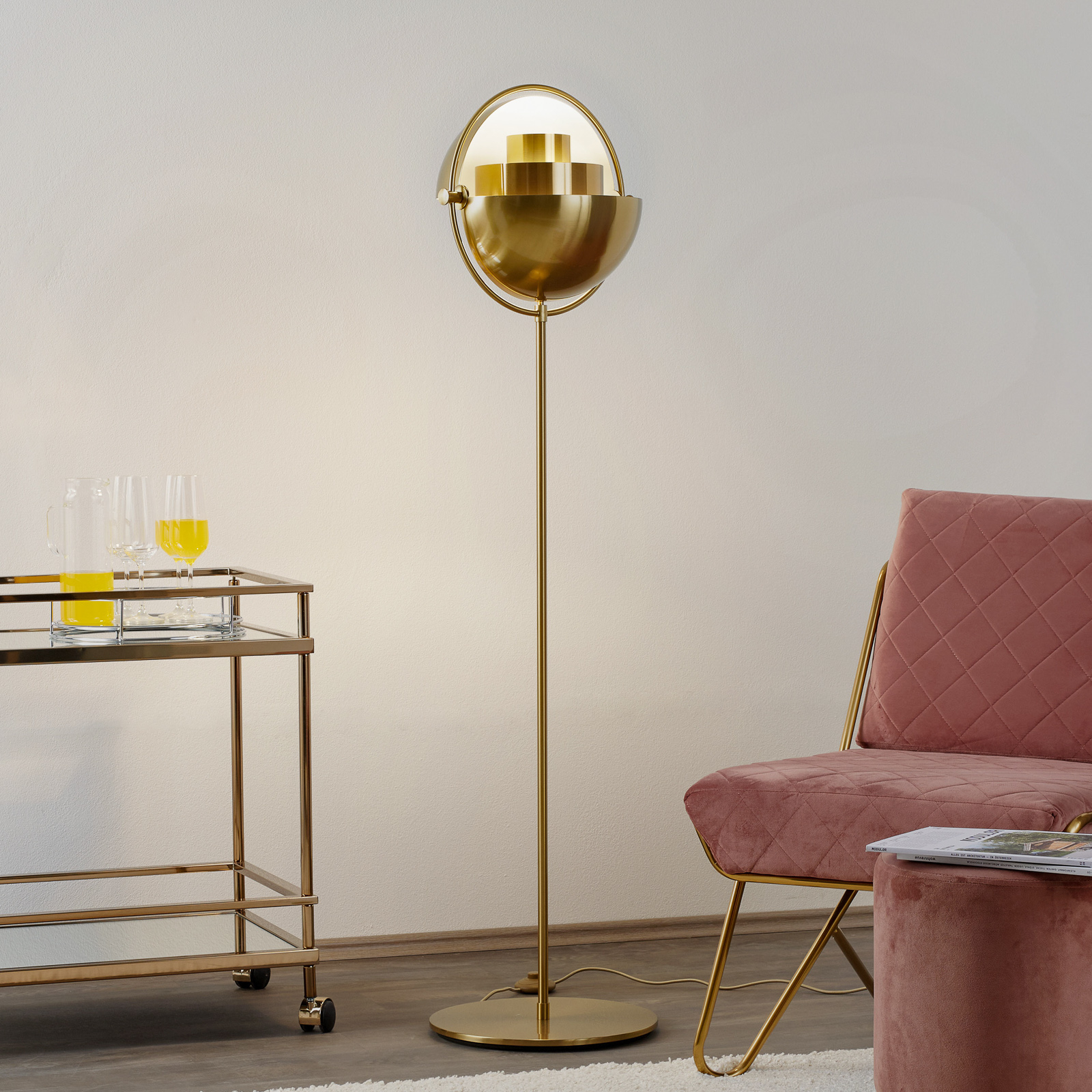 GUBI Multi-Lite piantana ottone/ottone lucido