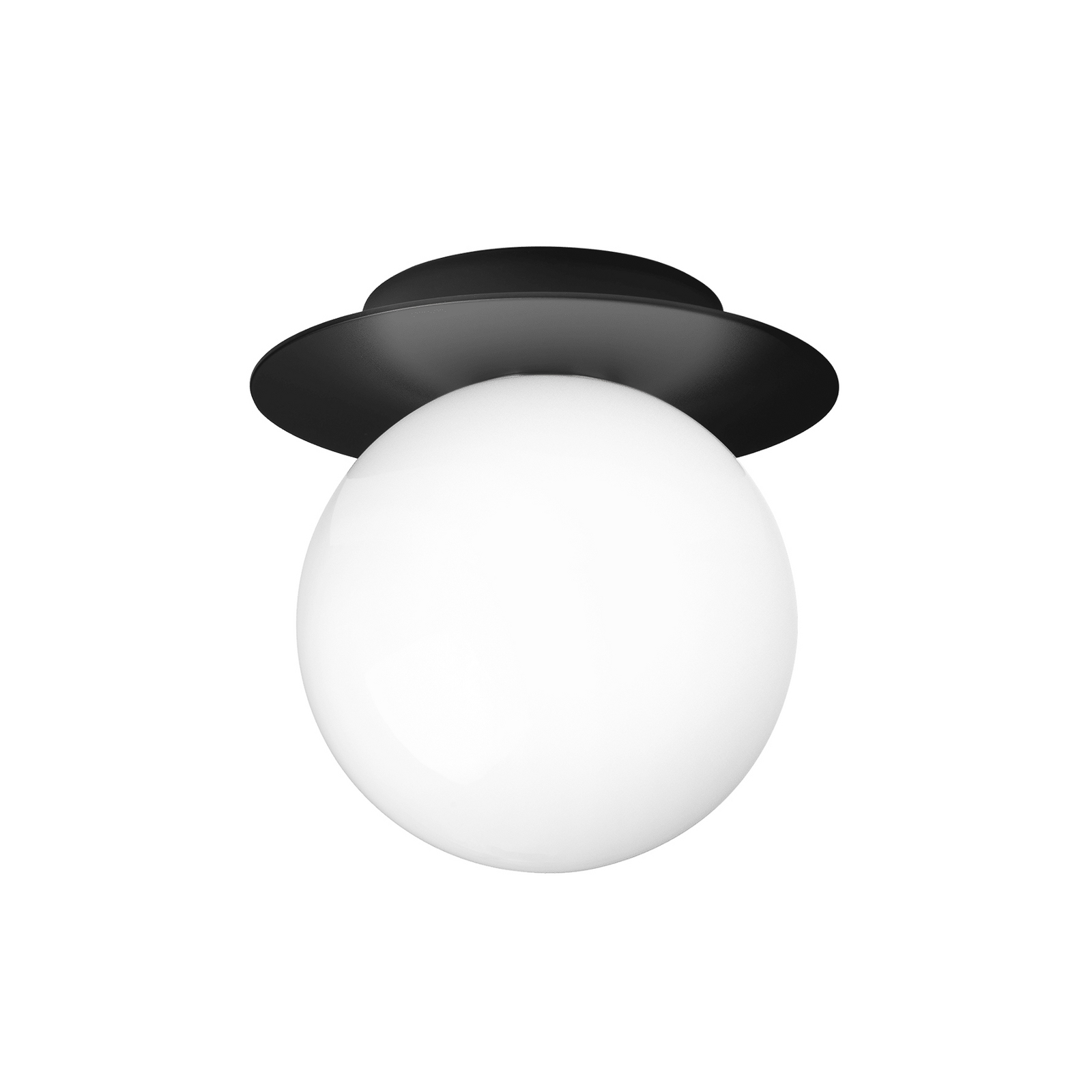 Nuura Wandleuchte Liila 1, Ø 16,5 cm, IP44, schwarz/opal