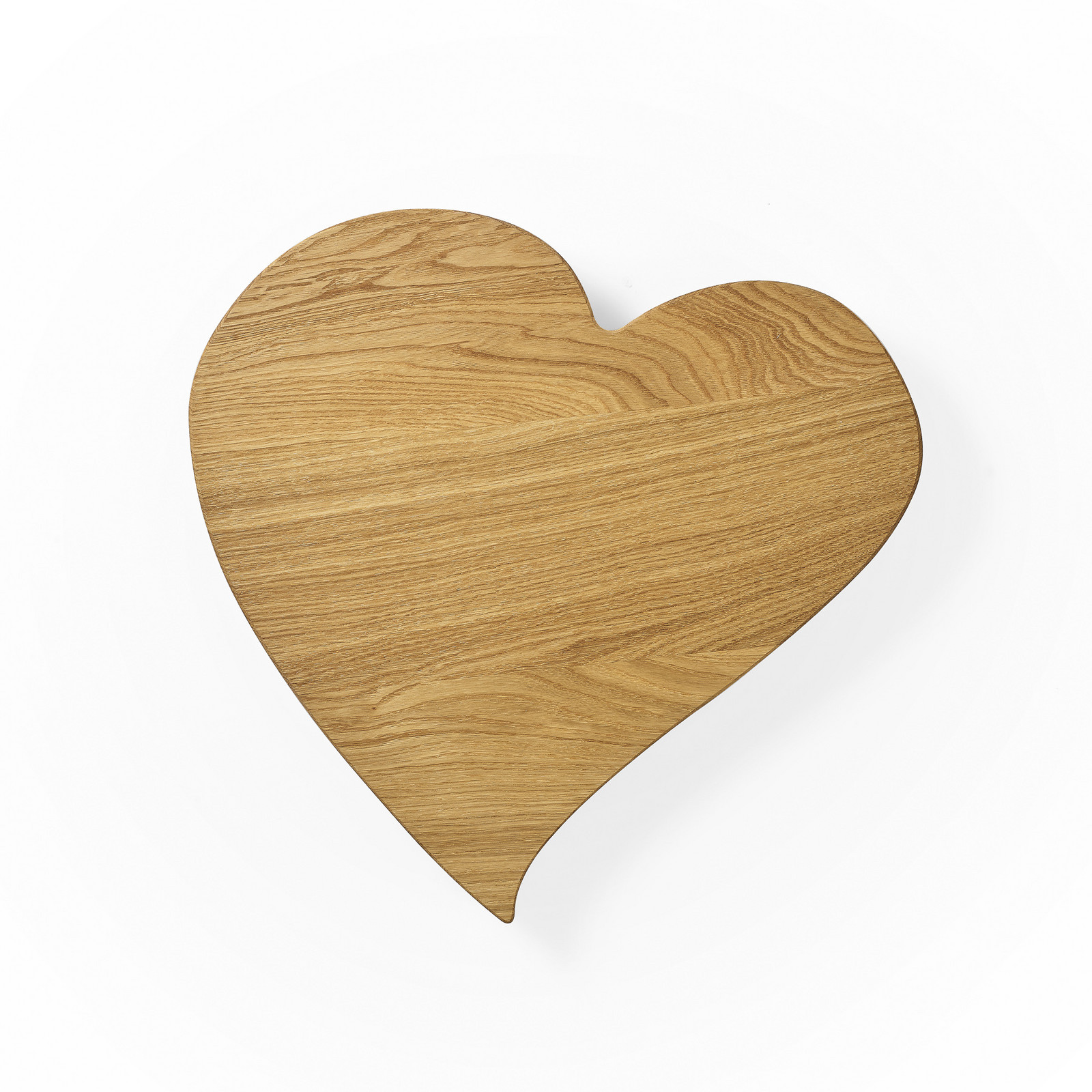 HerzBlut Aplică de perete LED heart midi 43 cm lemn fișă - Camera de zi / sufragerie - modern - stejar uleiat nichel mat periat