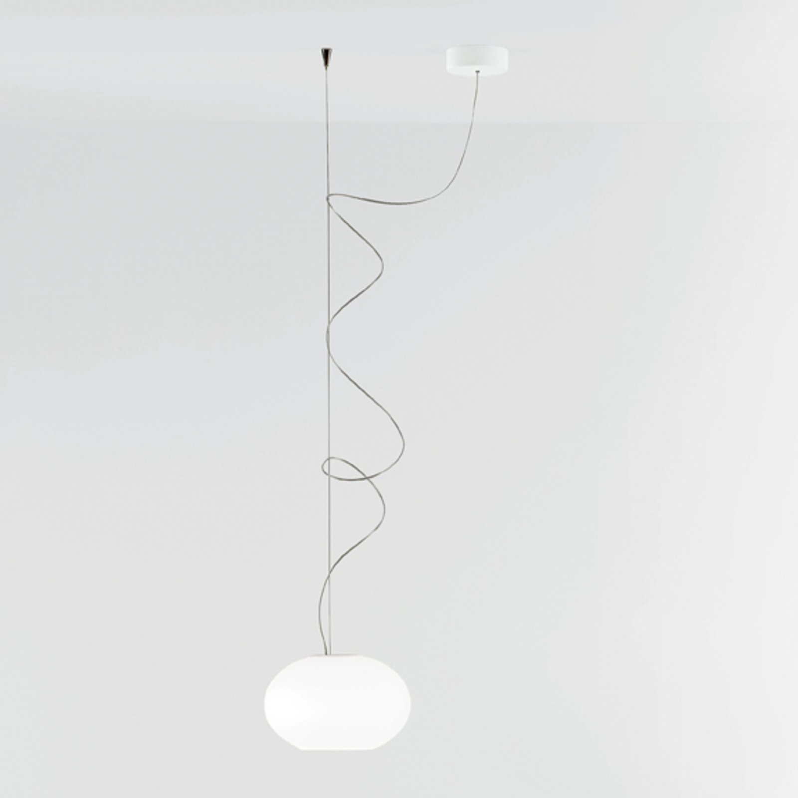 Prandina Zero S7 lámpara colgante opalino, Ø 45 cm