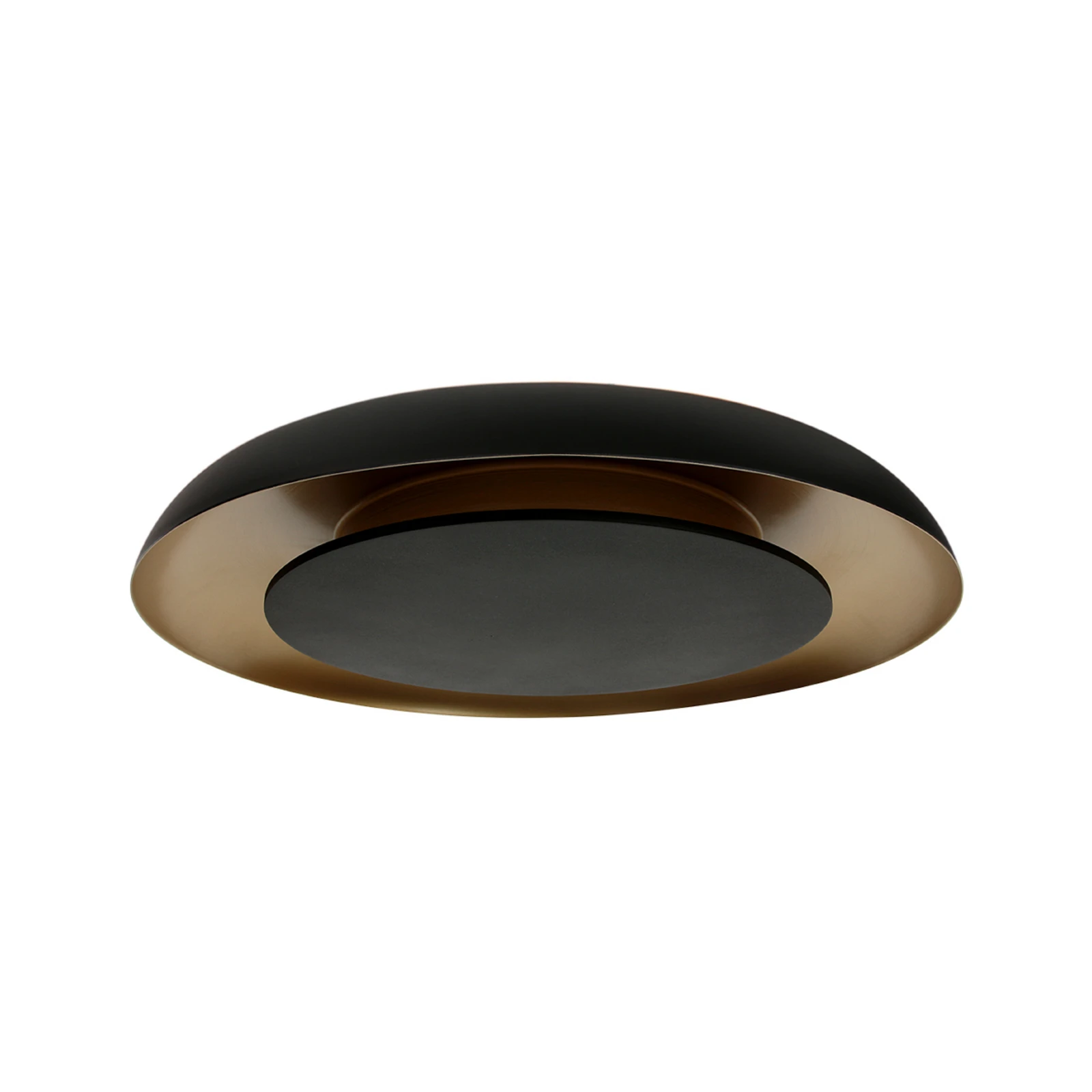 Plafonnier LED Golden Veil, noir/doré, intensité variable, métal