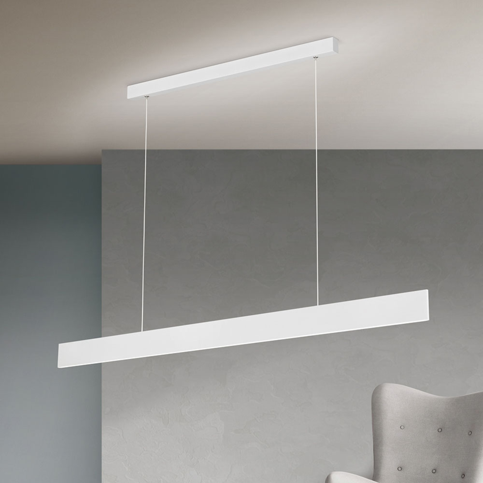 Závesné LED svietidlo Gideon up- & downlight biele