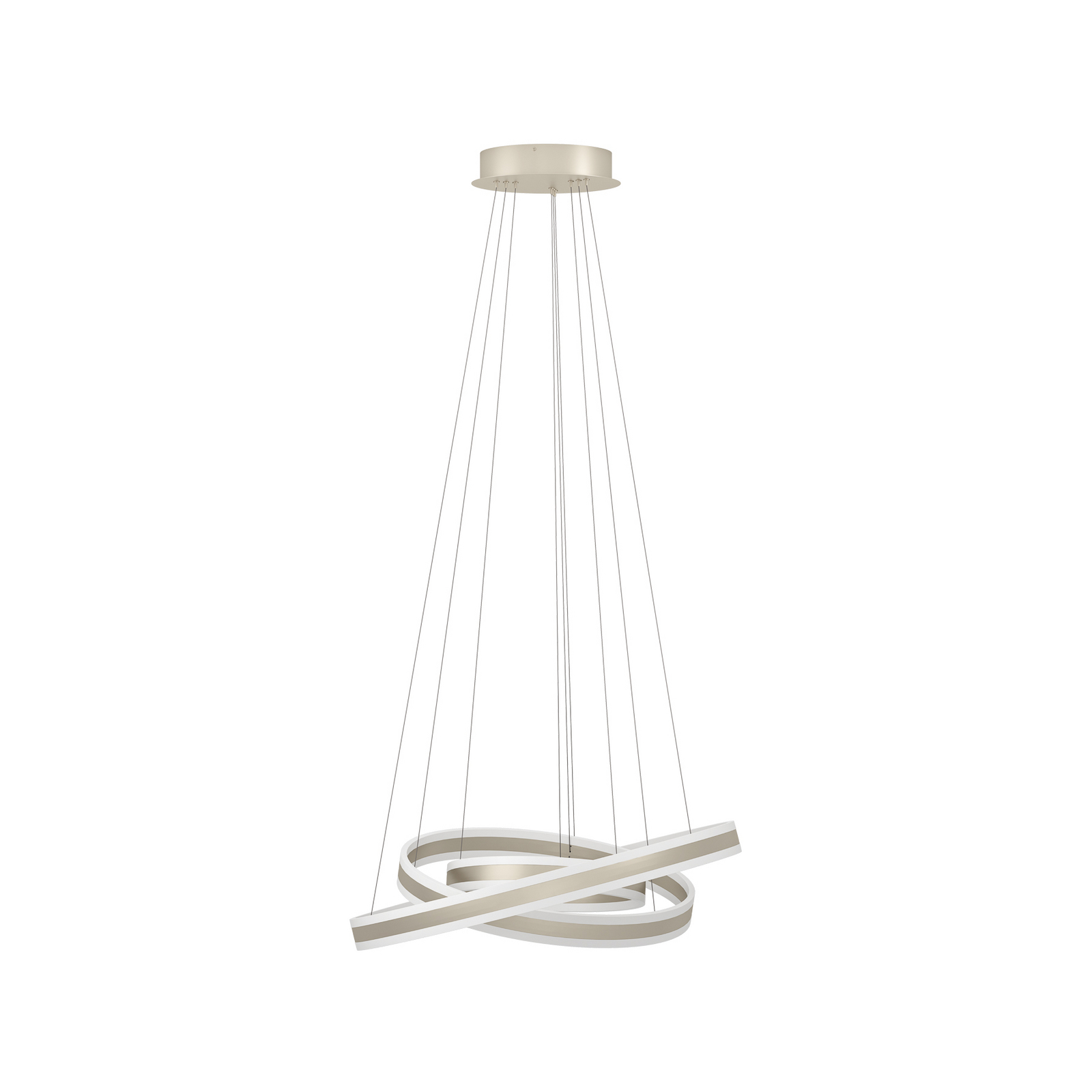 Suspension LED Tonarella, beige, Ø 80 cm, à intensité variable - Stars of Light