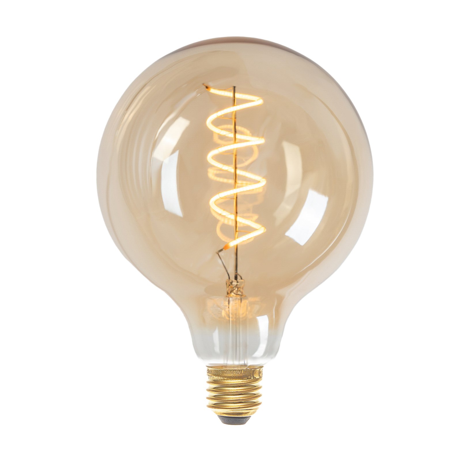 E27 3,8W LED-Globelampe, G125, 1800K, amber