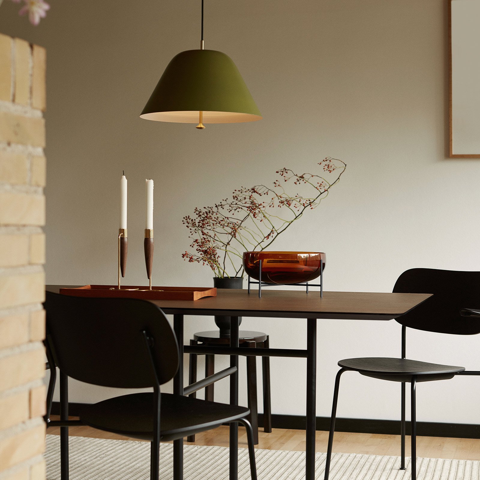 Levitate Hanglamp 40 Sage Green Brass - Audo Copenhagen