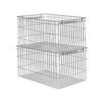 Cala Korb, edelstahl, 2er-Set, 20 x 36 x 26 cm - ferm LIVING