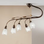 Campana plafondlamp, 5-lamps, recht