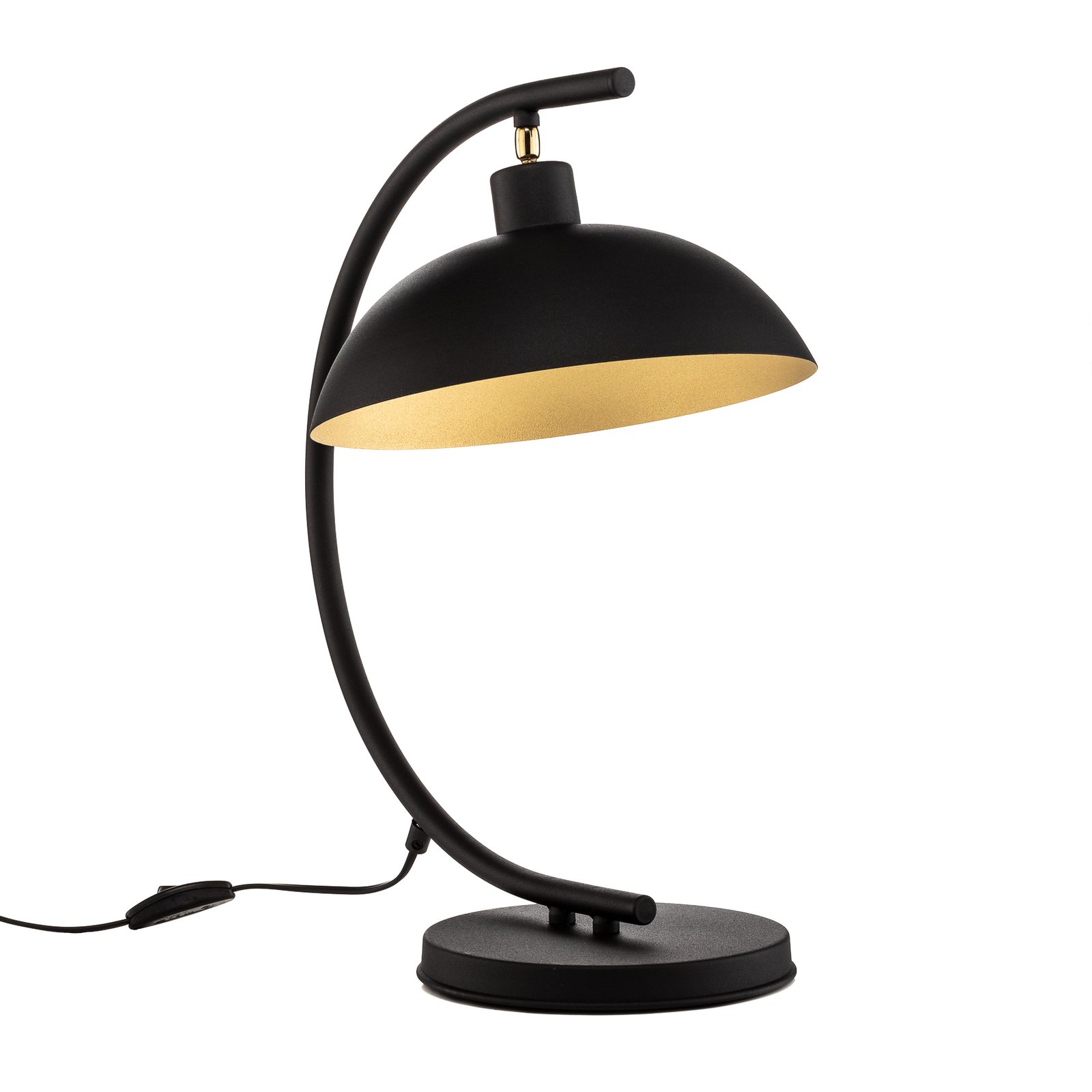 Tafellamp 1036, 1-lamp, zwart-goud