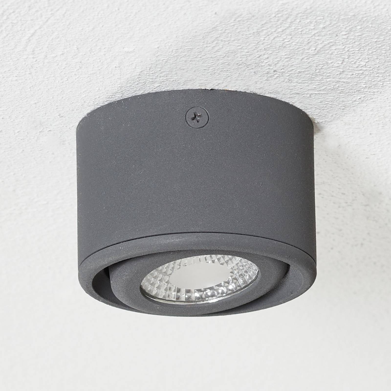 Odchylana głowica – downlight LED Anzio, antracyt