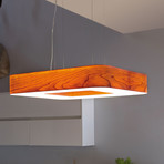 LZF Cuad LED-Hängeleuchte 0-10V dim, Holzfurnier
