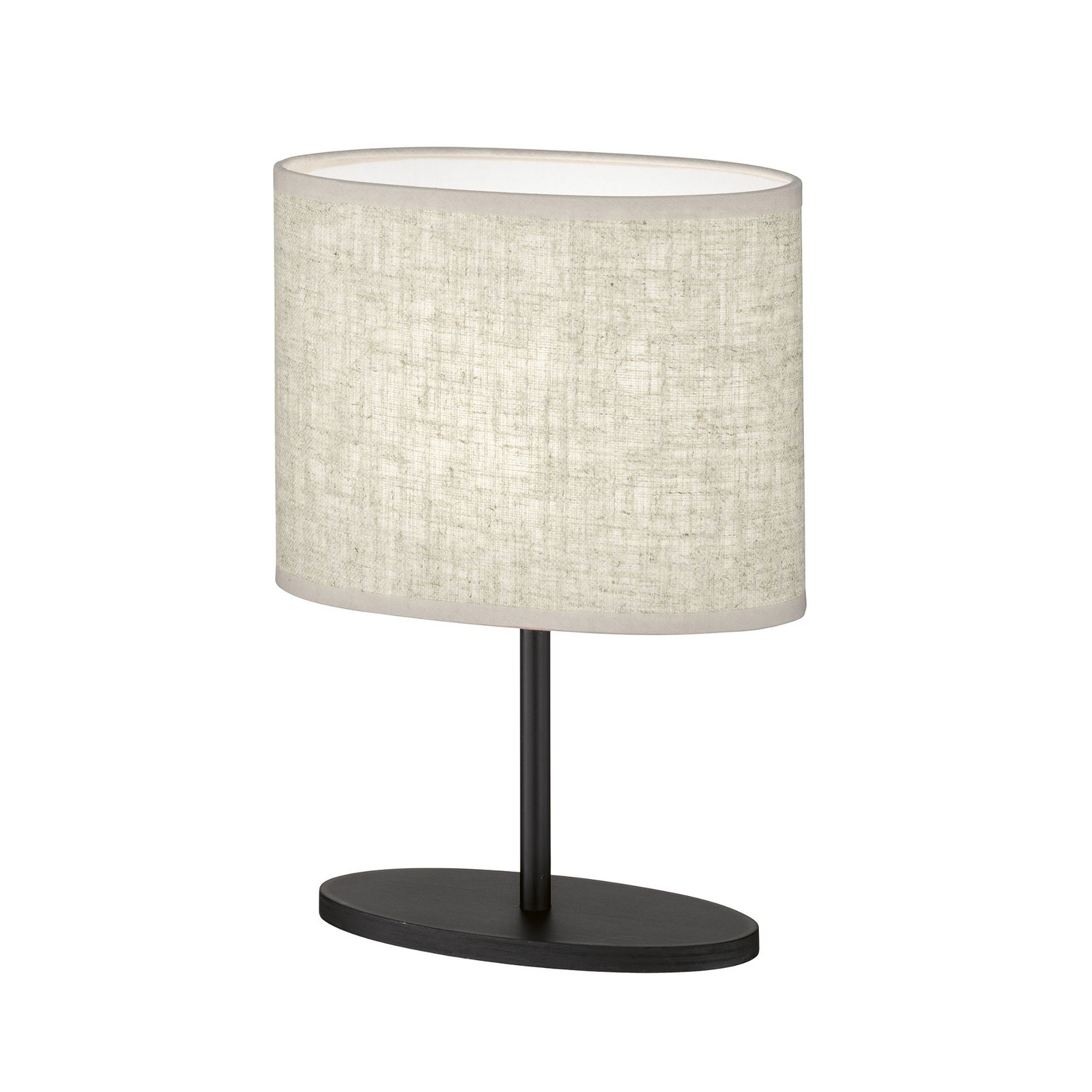 Stolní lampa Modena, šedá, lněná, výška 27 cm, E14