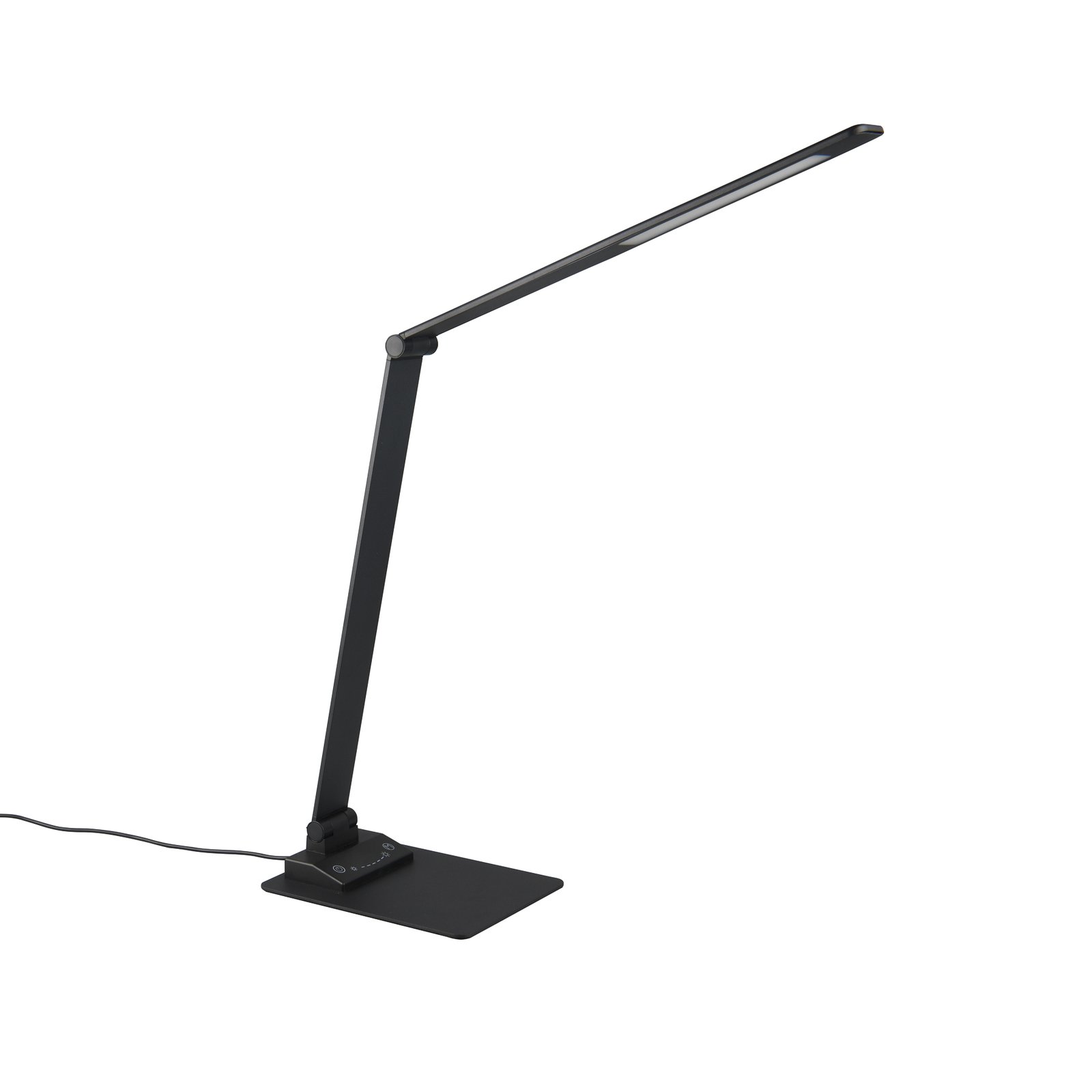 Lampe de table LED Travis, noir, CCT, intensité variable, tactile, USB