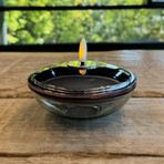 Lámpara decorativa LED Lia, negro niquelado, batería, cristal, plástico
