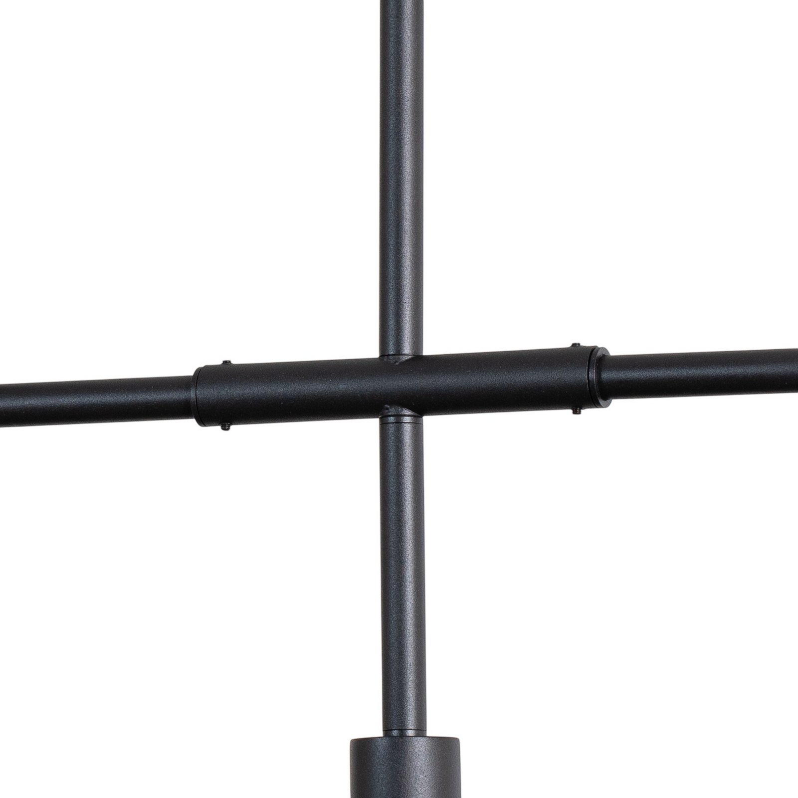 Trevo 6 All Black pendant light, metal, black, GU10