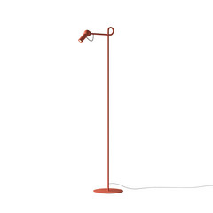kdln LED stojací lampa Bird, červená, 126 cm, kov, stmívatelná