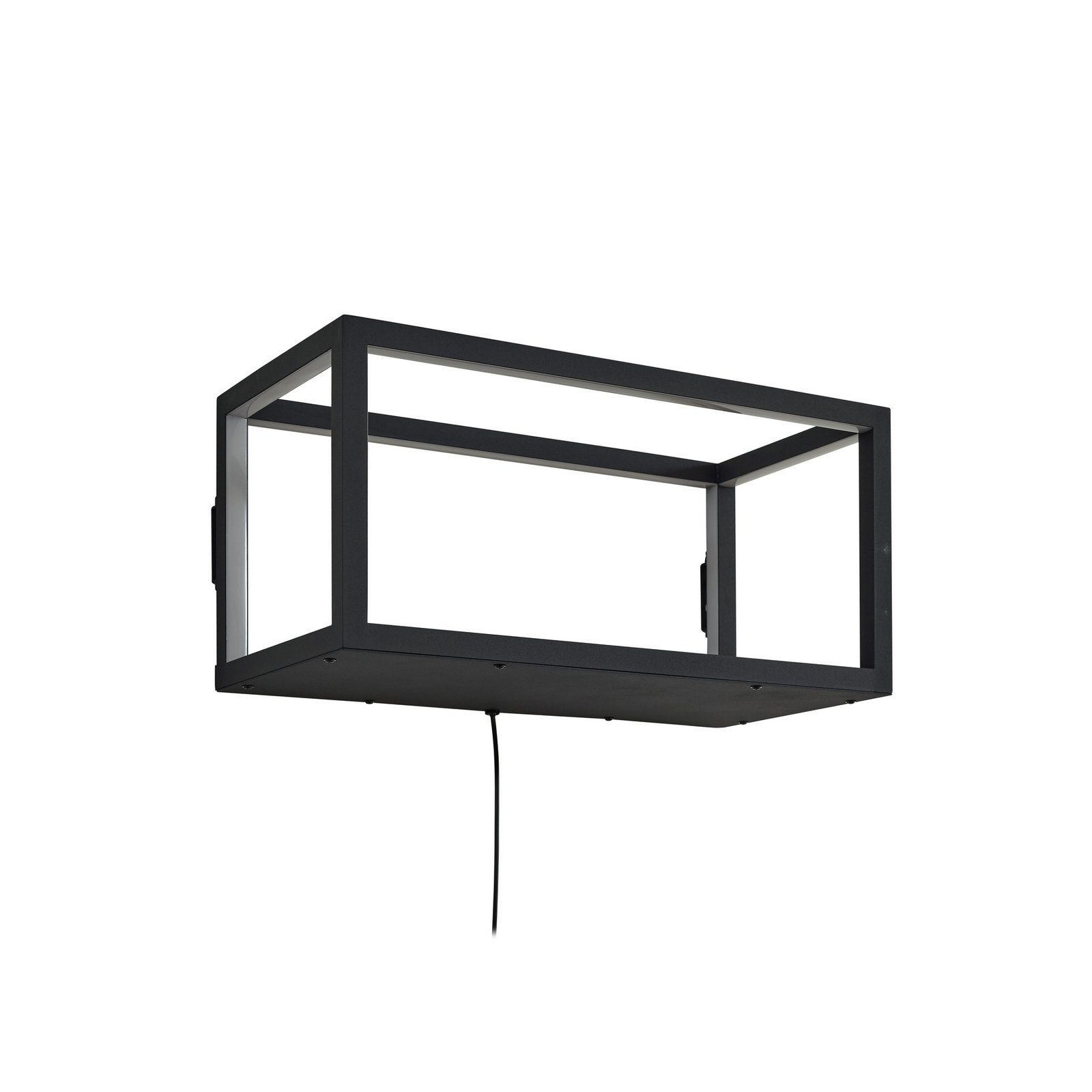 Lindby LED-vägglampa Birta, hängande, stickkontakt, hylla, 51 cm