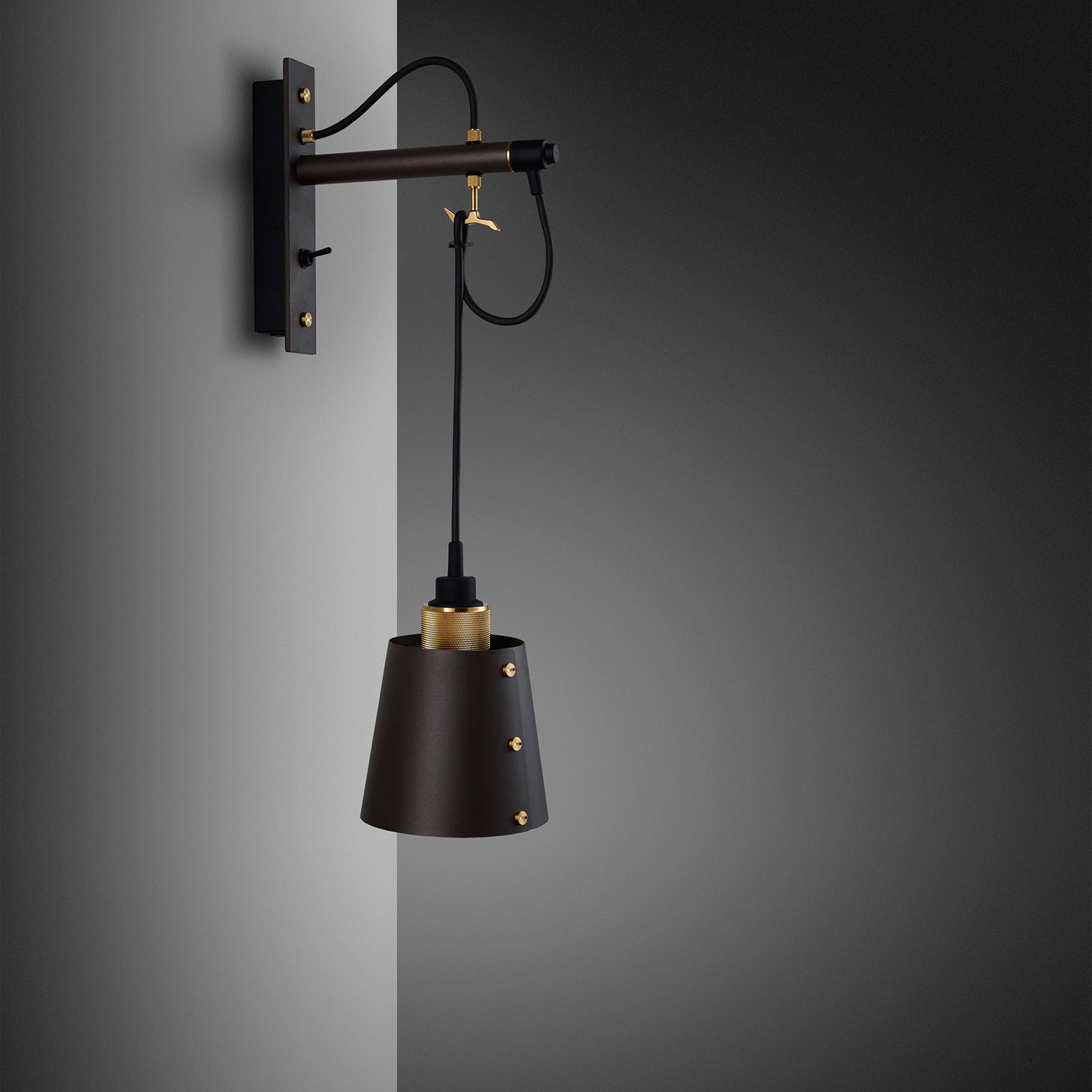 Buster + Punch Hooked Wall small graphite/brass