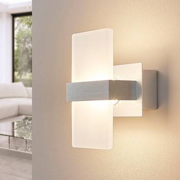 modernes Design Eckige & flache LED Wandlampe mit Stofflampenschirm & Schalter 